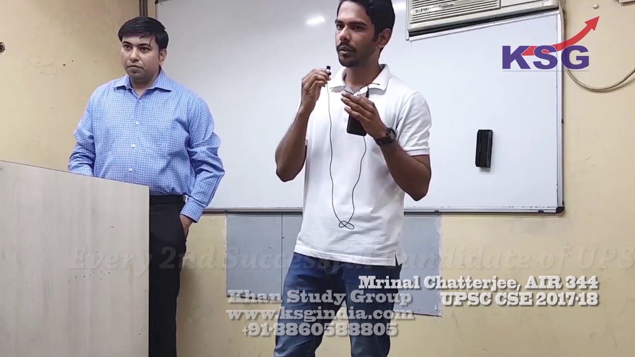 Mrinal Chatterjee, AIR 344, UPSC CSE 2017 18, Interaction With KSG Students   KSG India
