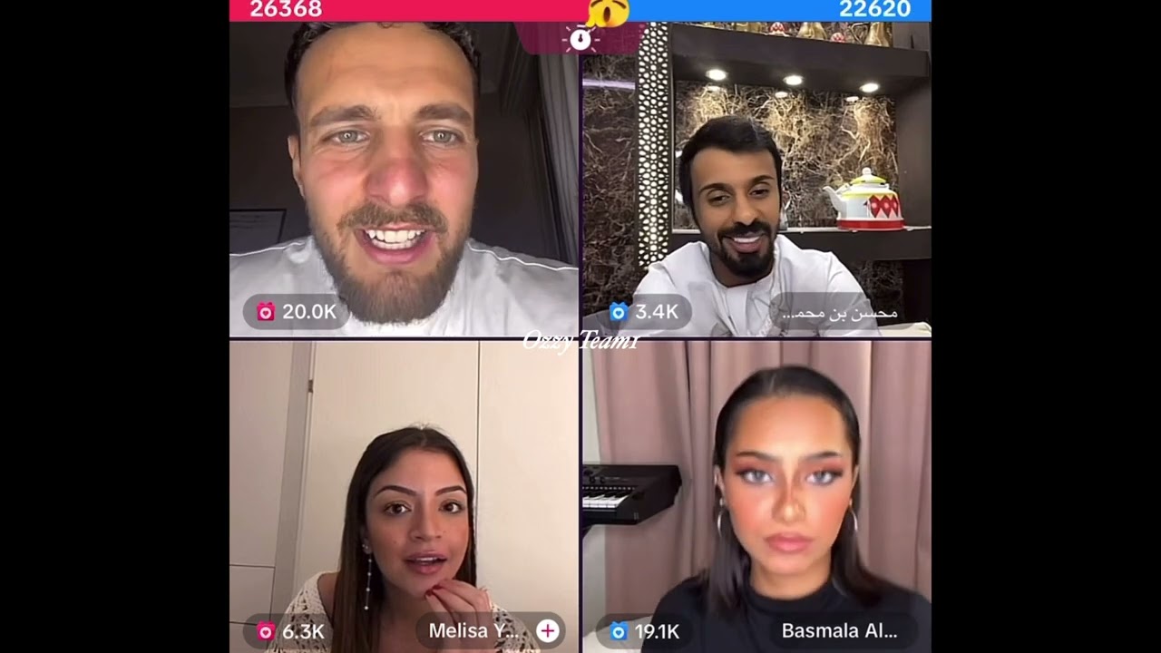 بسملة لايف مع اوزي, محسن، ملیسا و لیلی علي التيك توك