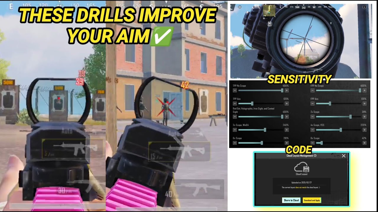 How to improve your Aim. Android Best Gyro & Non Gyro Sensitivity/20FPS,40FPS,60FPS@YouTubPORO