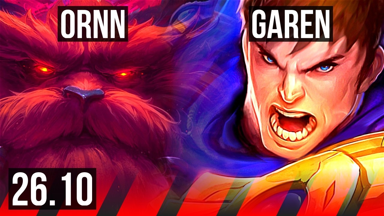 ORNN vs GAREN (TOP) | EUW Master | 26.10
