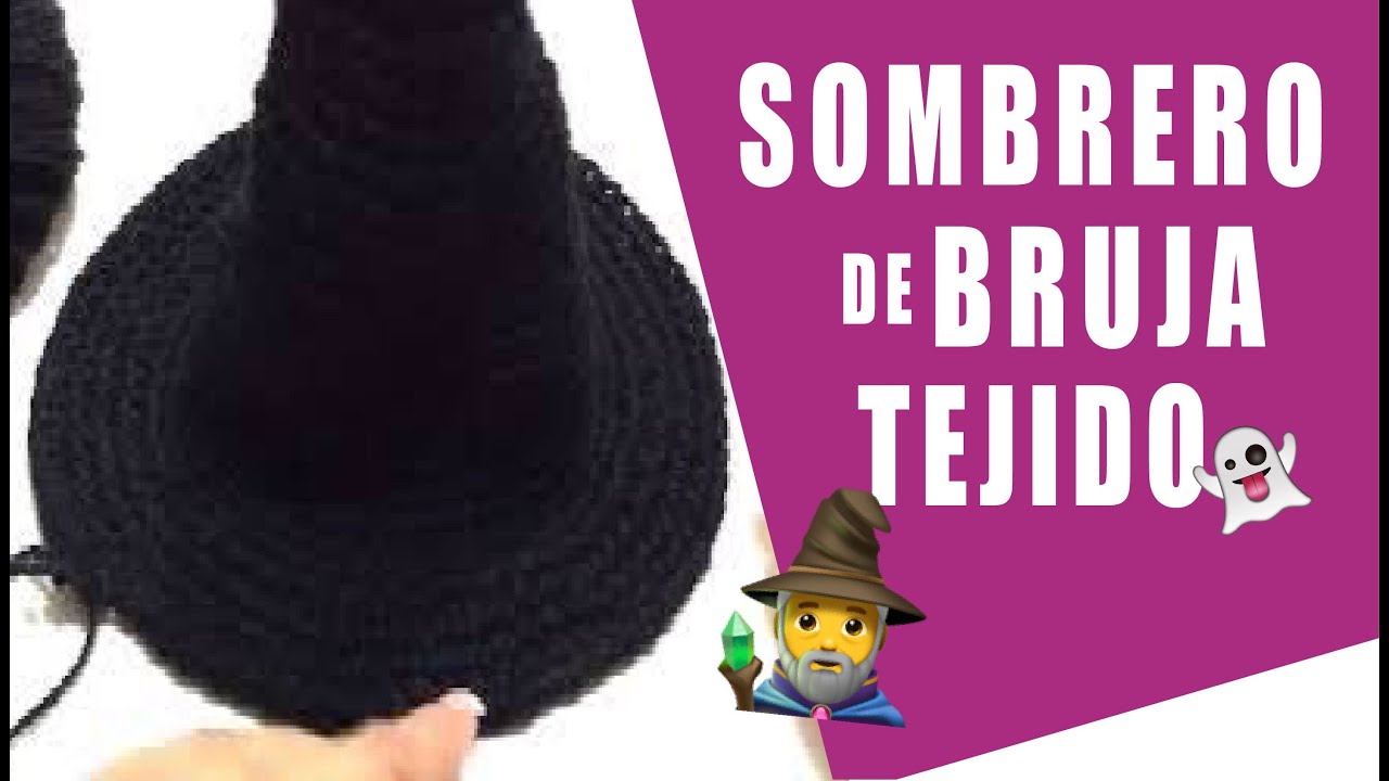 Cómo hacer un DISFRAZ TEJIDO para HALLOWEEN - SOMBRERO DE BRUJA TEJIDO 🎃​ YO TEJO con Laura Cepeda