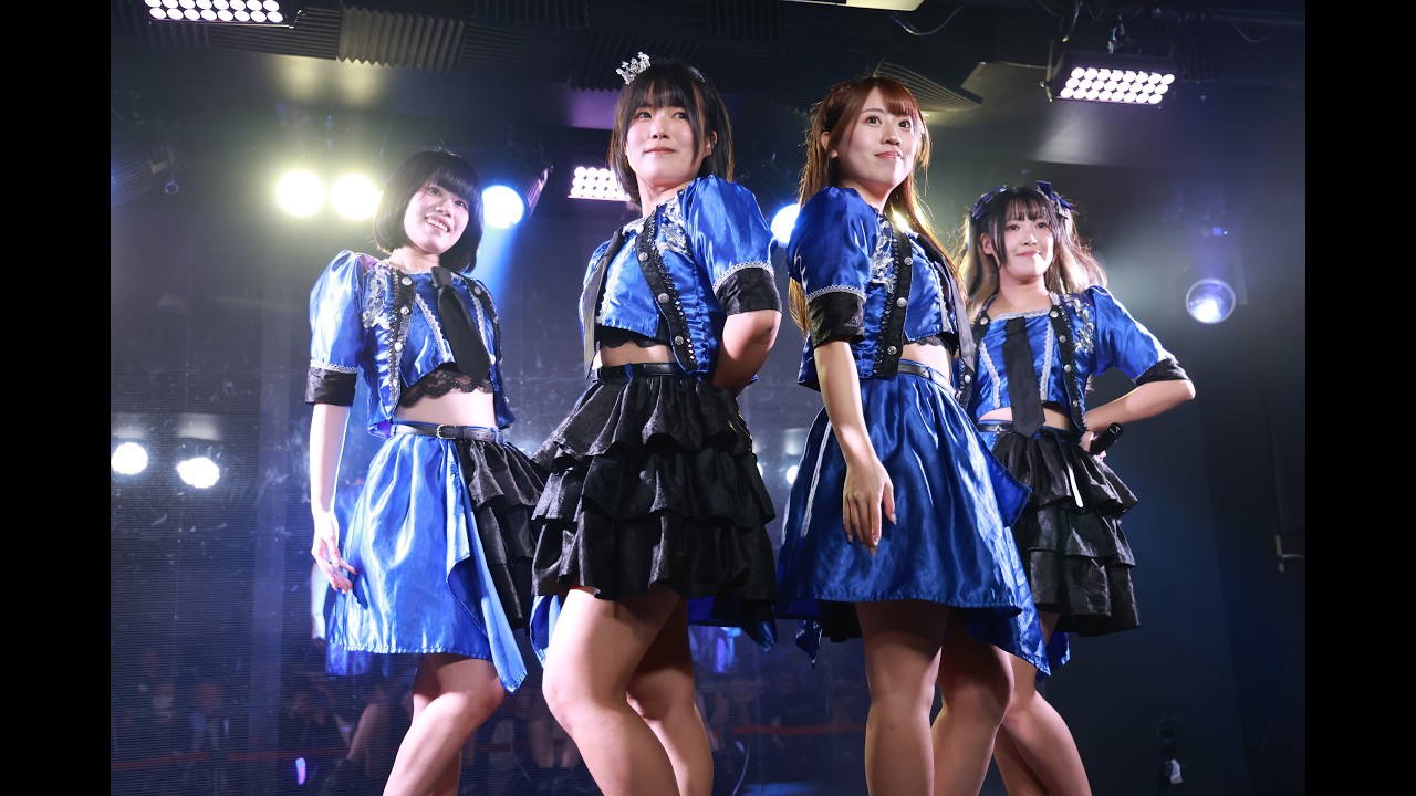 天空のシラバス「キラメキ純白スプラッシュ！」王道の青黒衣装！　天シラ×リンカネ共催ワンコインライブ　五反田　アイドル