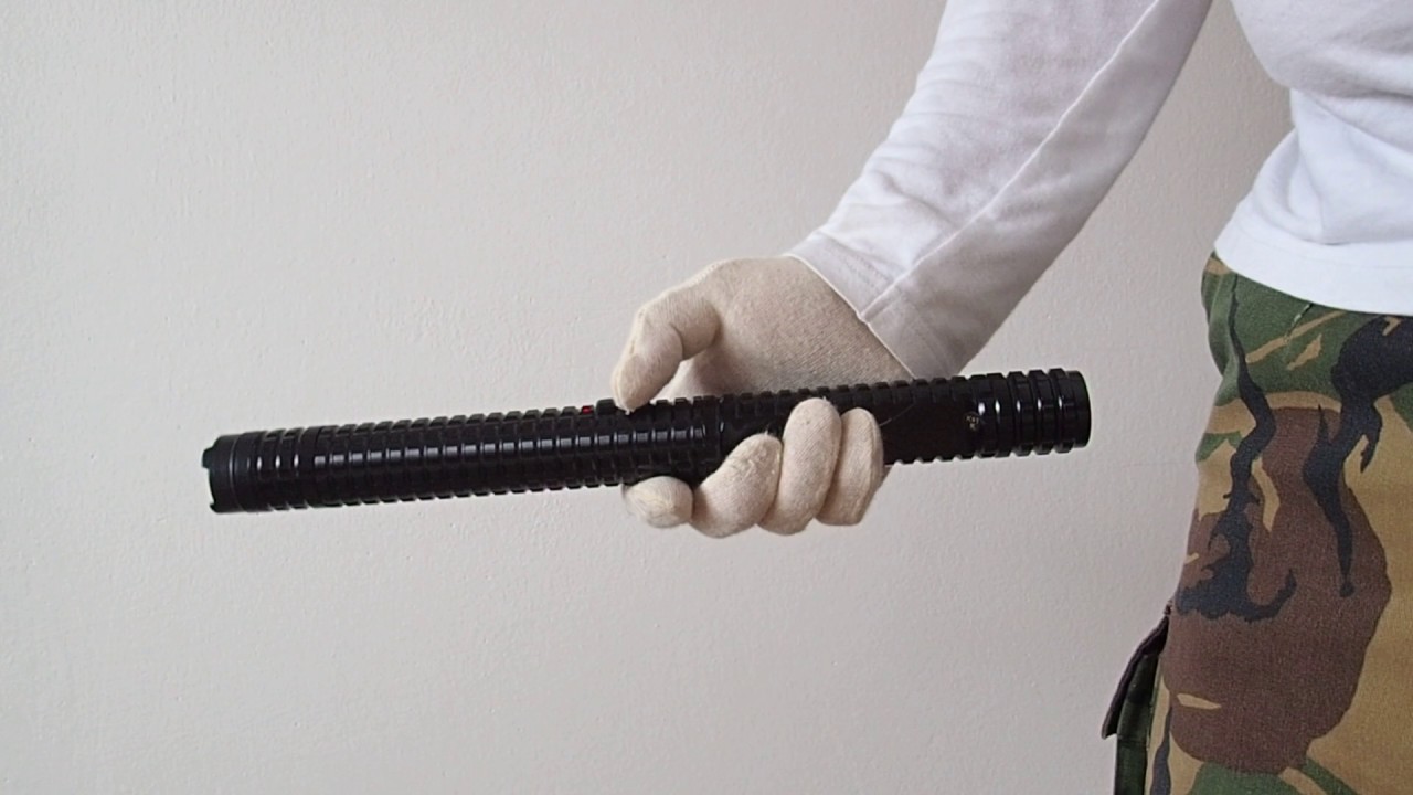 S01 Stun Gun Baton POLICE HY-X8 + LED Flashlight Cree 4 in 1 - 34 cm