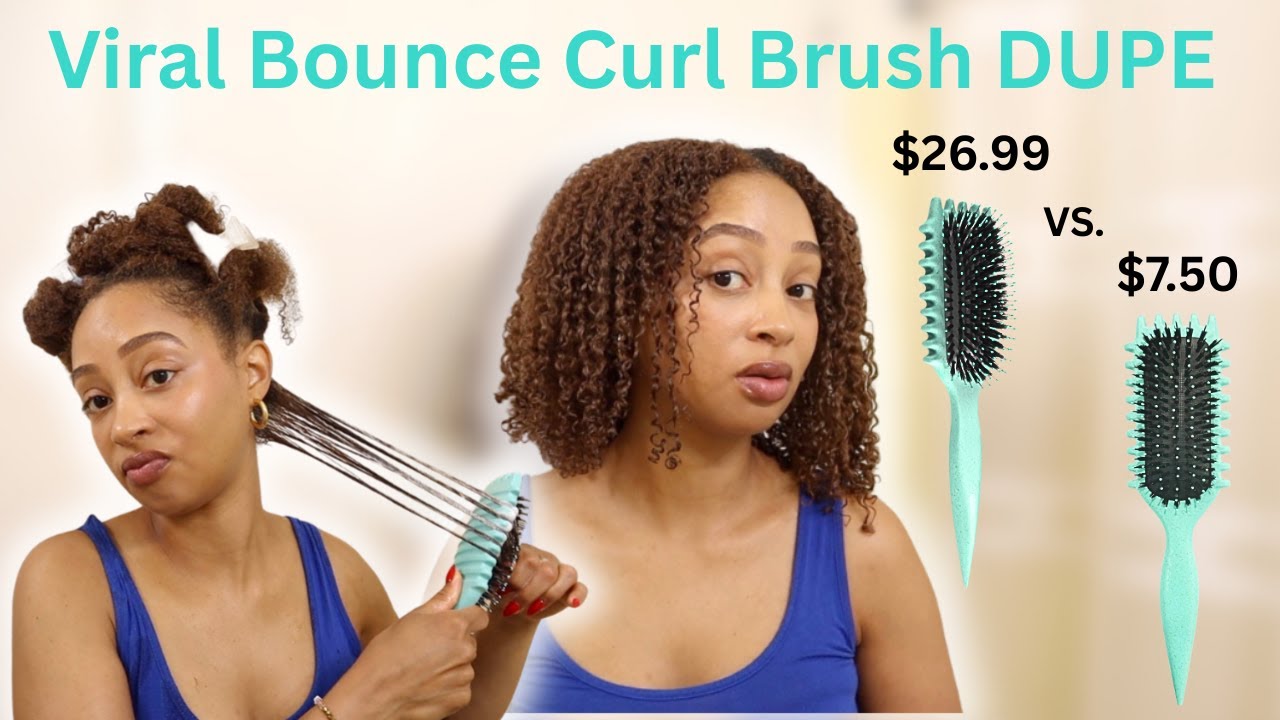 Trying the VIRAL Bounce Curl Brush... DUPE! On Natural Hair 🤔