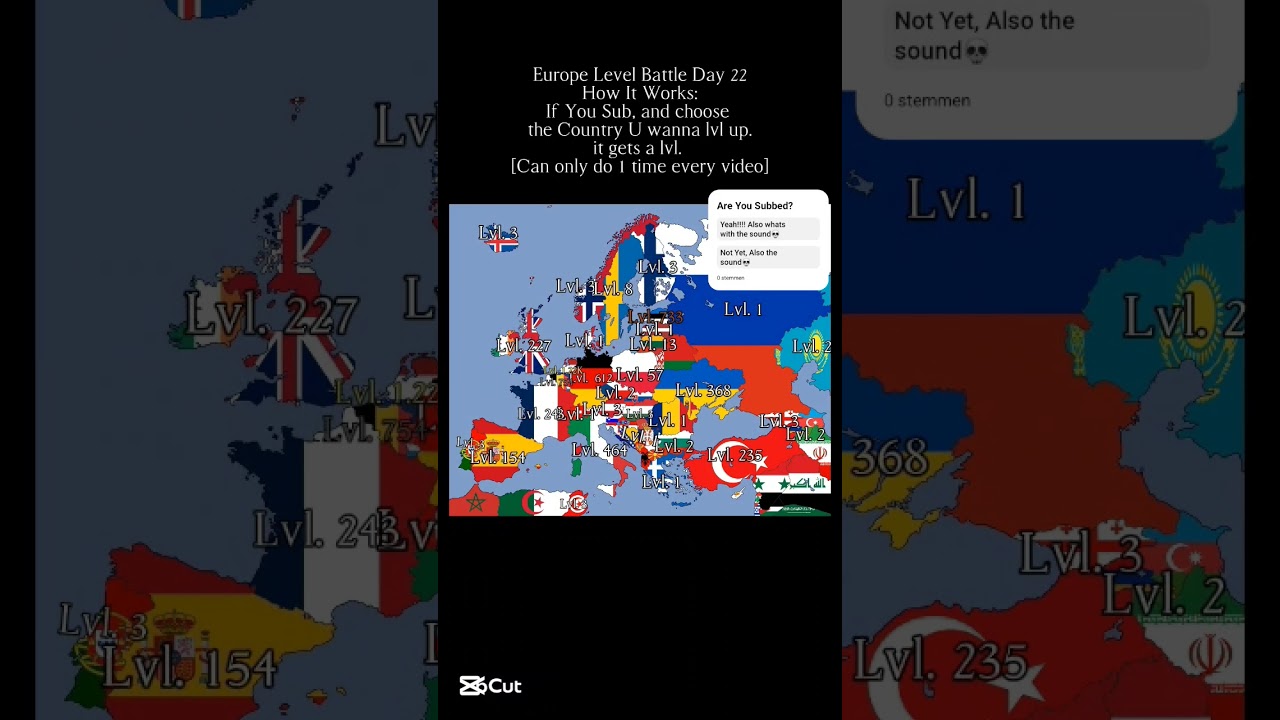 Europe Level Battle Day 22 #subscribe #makemefamous #meme #funny #trending #blowup #fyp #europe #map