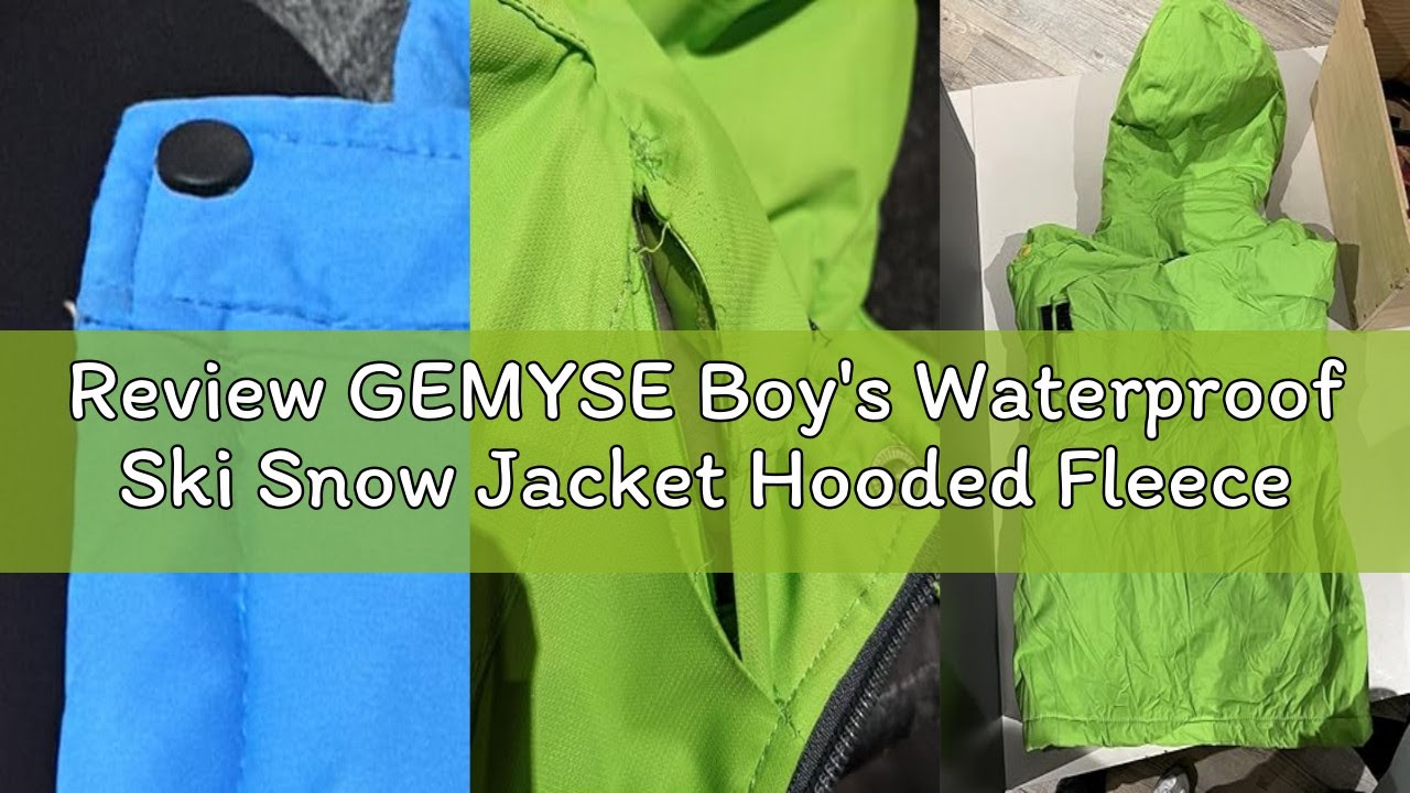 Review GEMYSE Boy's Waterproof Ski Snow Jacket Hooded Fleece Windproof Winter Jacket