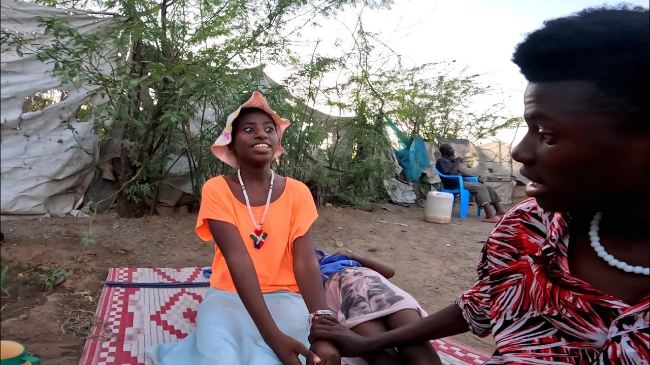 Best Welcome with my beautiful friend in Refugee camp.