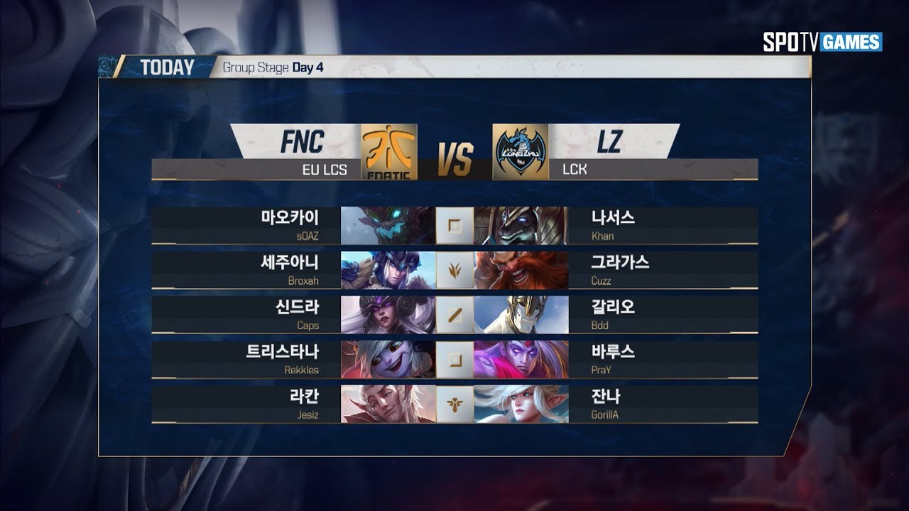 Fnatic vs 롱주 [17.10.08] 2017 LoL World Championship Group Stage Day 4