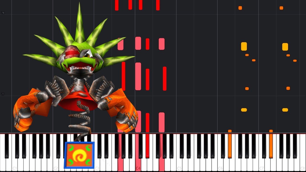 Frantic Factory - Donkey Kong 64 [Piano Tutorial] (Synthesia) // Zebeldarebel