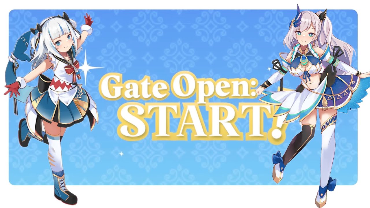 Gawr Gura and Pavolia Reine sing Gate Open: START!