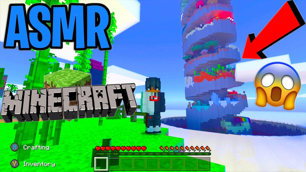 Minecraft ASMR Fast Mouth Sounds + Gum Chewing on Parkour Spiral 2 🎧🎮 Relaxing Whispering 😴 RTX💤