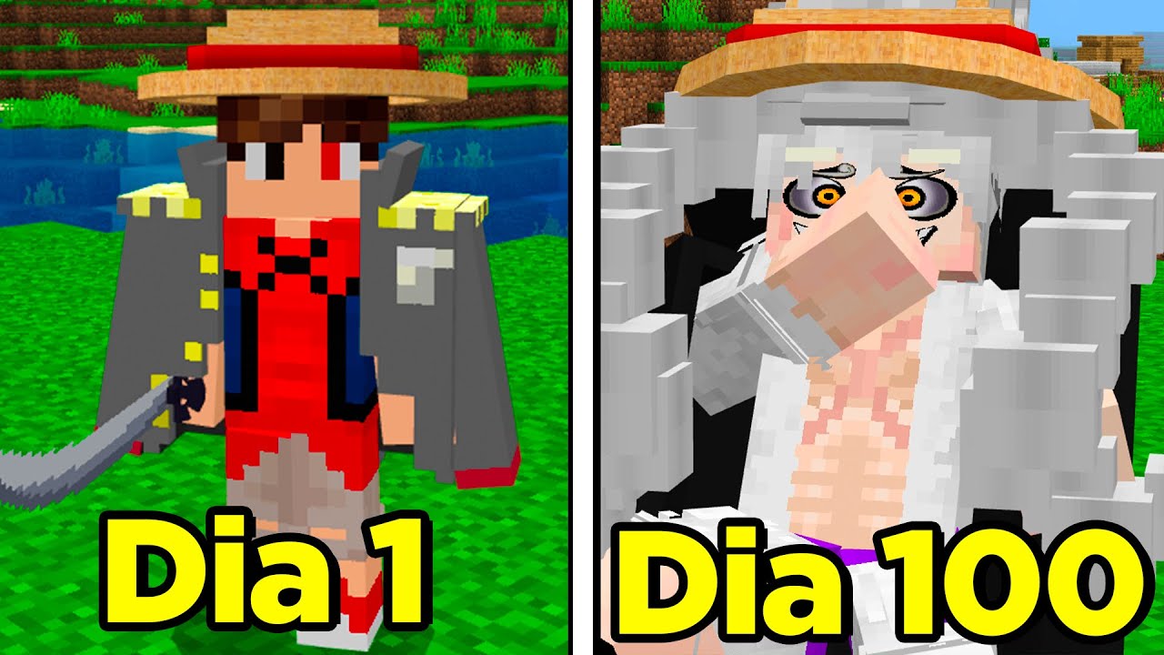 SOBREVIVI 100 DIAS no MINECRAFT ONE PIECE!