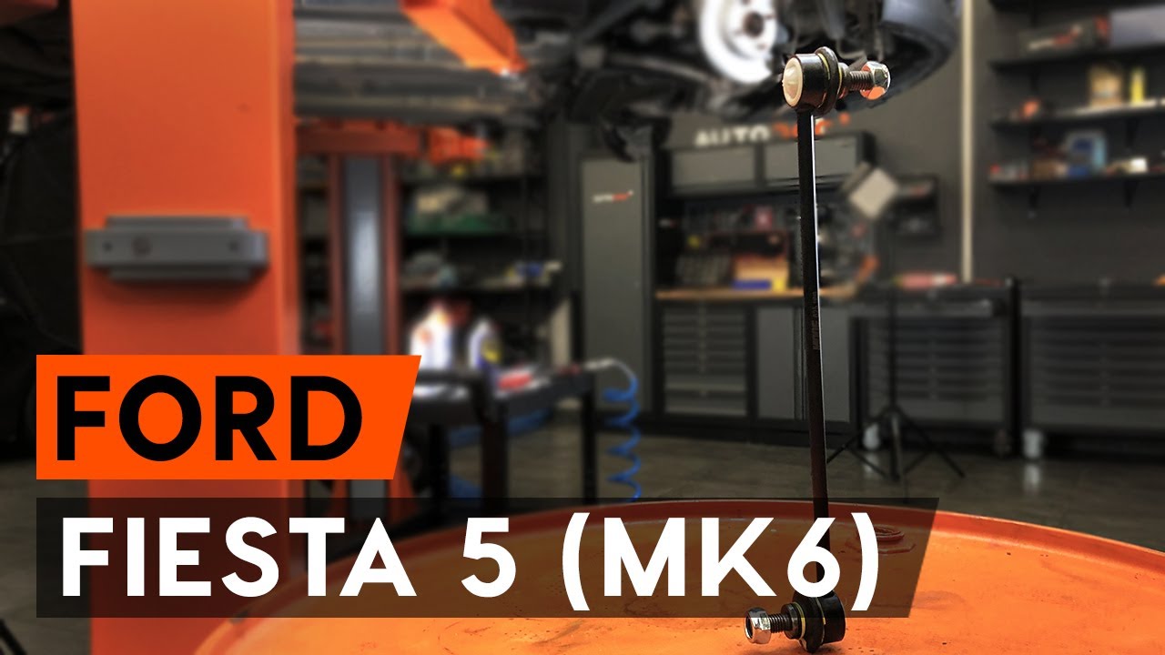 Jak wymienić przedni łącznik stabilizatora w FORD FIESTA V JH, JD [PORADNIK AUTODOC]