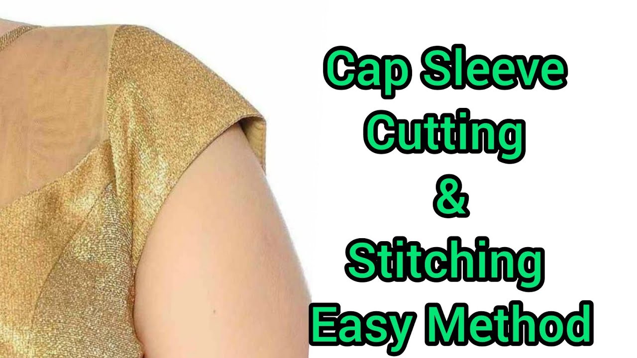 Cap Sleeves Cutting And Stitching Easy Method / Short Sleeves Making Malayalam