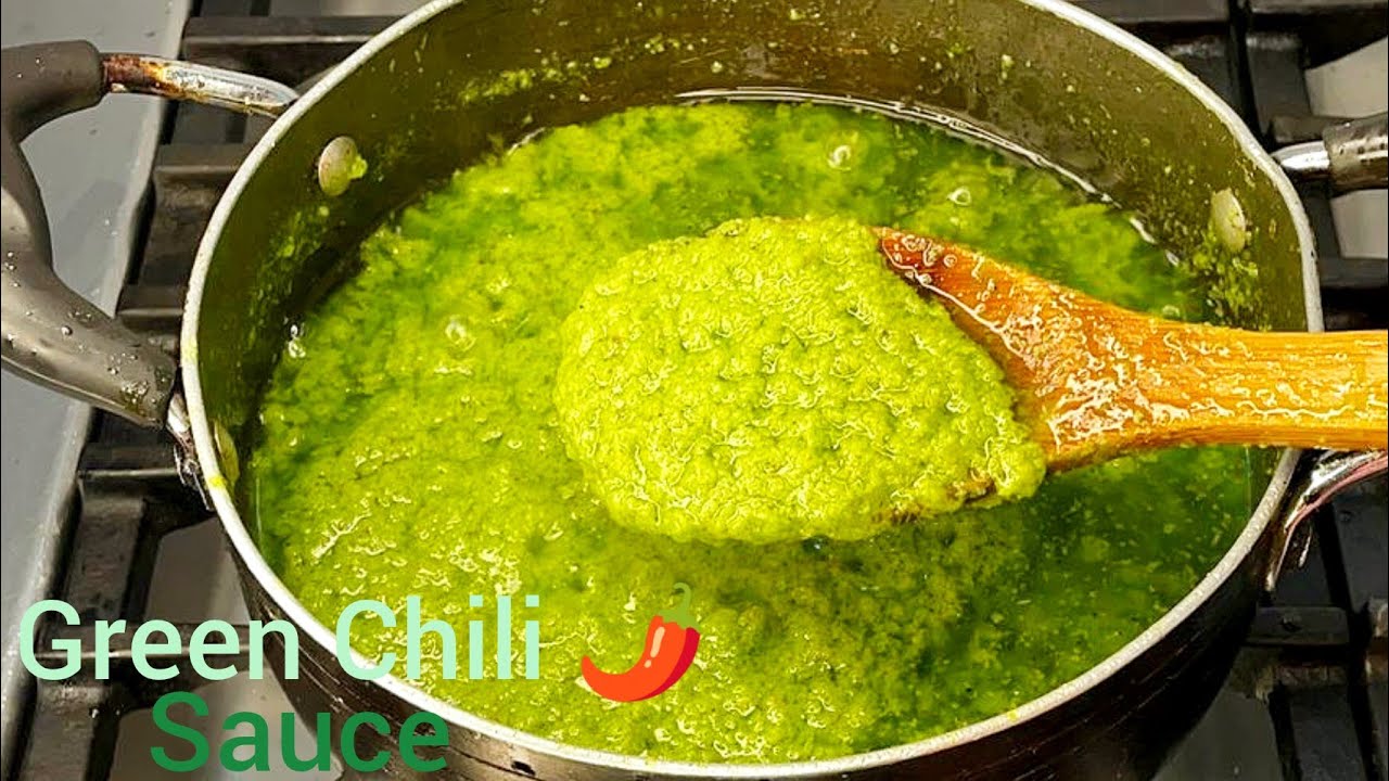 HOW TO MAKE GHANAIAN SPICY GREEN CHILI SAUCE// GREEN CHILI PEPPER