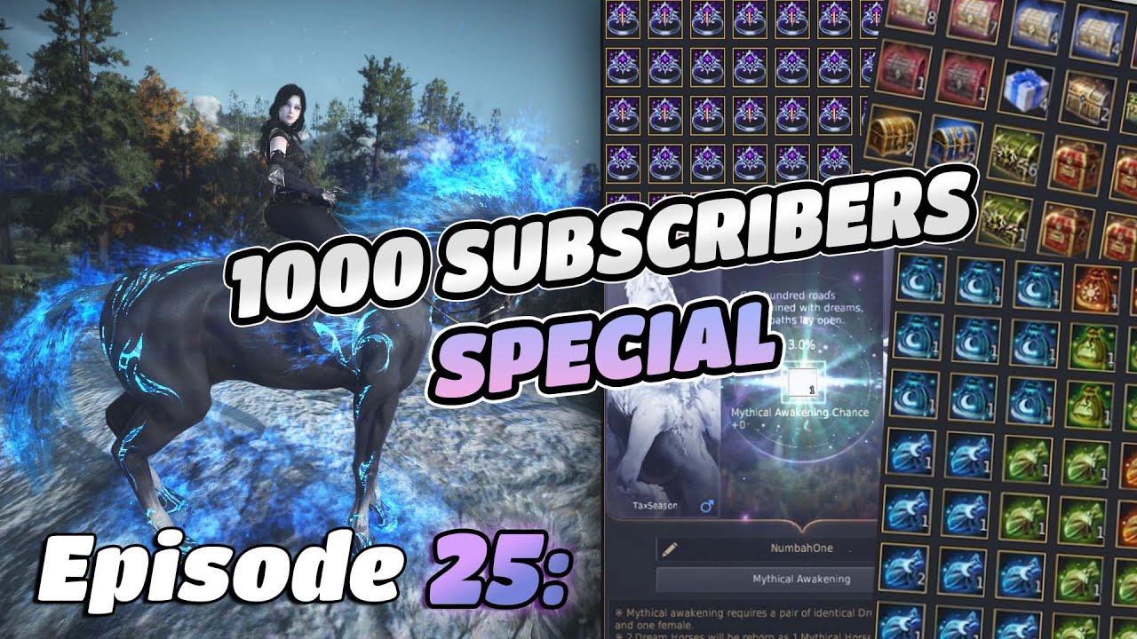100 Ominous Rings | T10 Horse | 1Mil Orcs Trash | 1K SUBSCRIBERS | BDO Progression - Episode 25