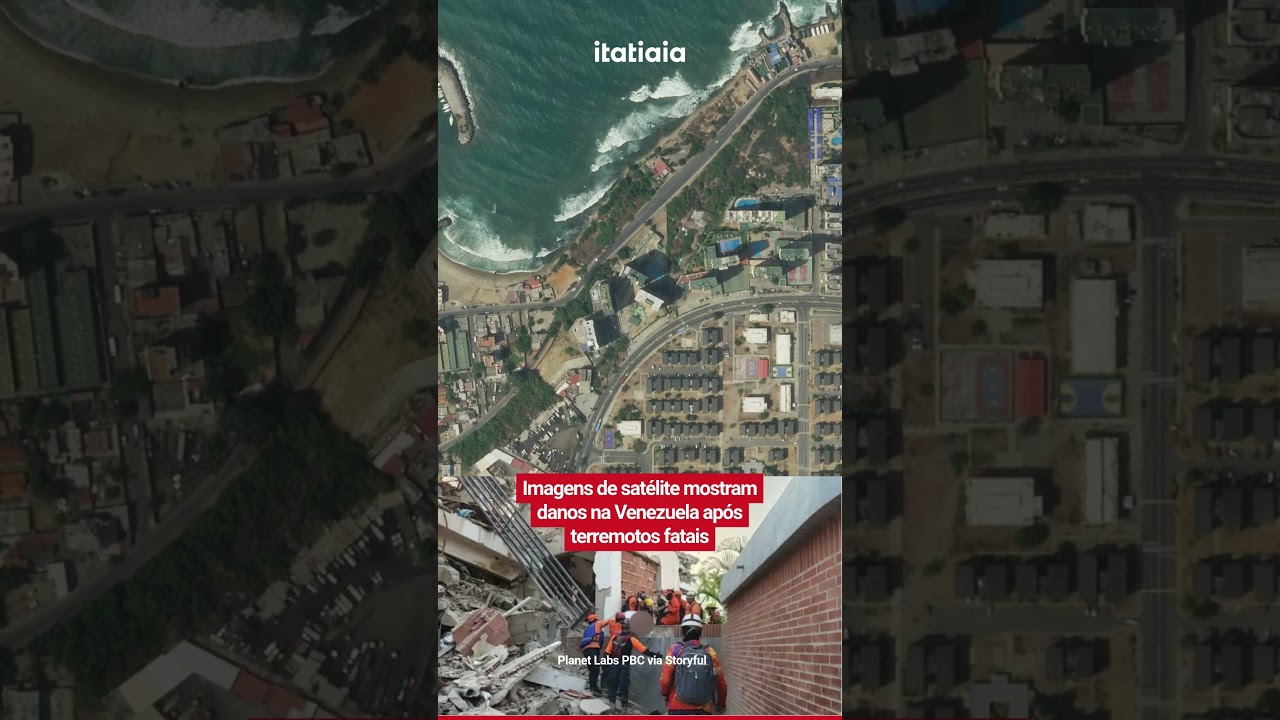 IMAGENS DE SAT&Eacute;LITE MOSTRAM ESTRAGOS NA VENEZUELA AP&Oacute;S TERREMOTOS