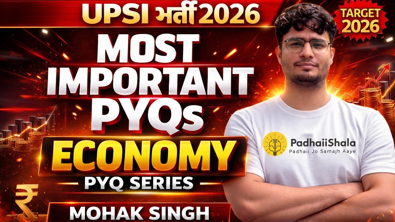 UPSI Economy PYQs 2026 | Economy Previous Year Questions | Mohak Singh | PRAHAAR Series