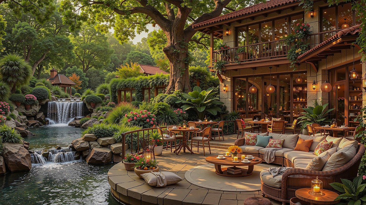 Serene Morning Coffee Jazz | Gentle Jazz Music with Nature Ambience for Calm Vibes