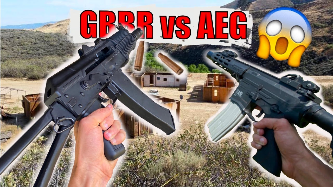 CRAZY Realistic GBBR vs Beginner AEG (GAS vs ELECTRIC)