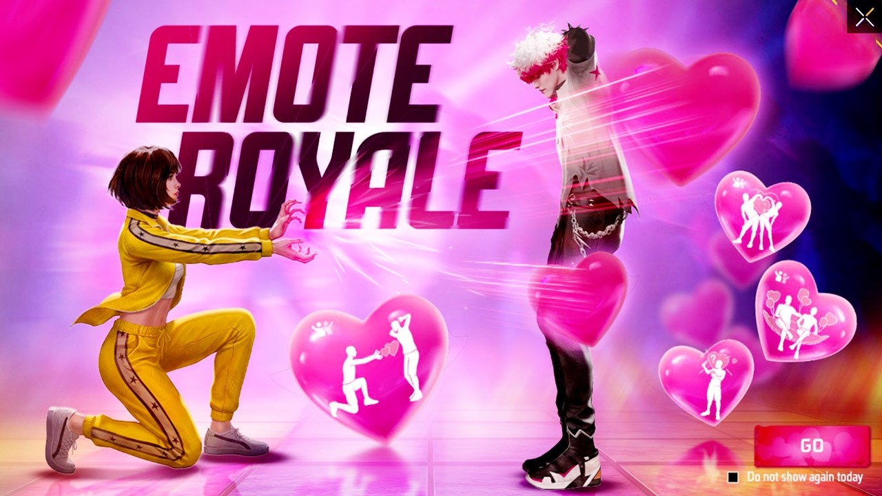 Emote Royale in Free Fire Max Game Live ((💥))