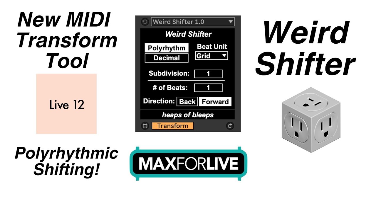 Easily Edit Polyrhythmic Rhythms: Weird Shifter Demo