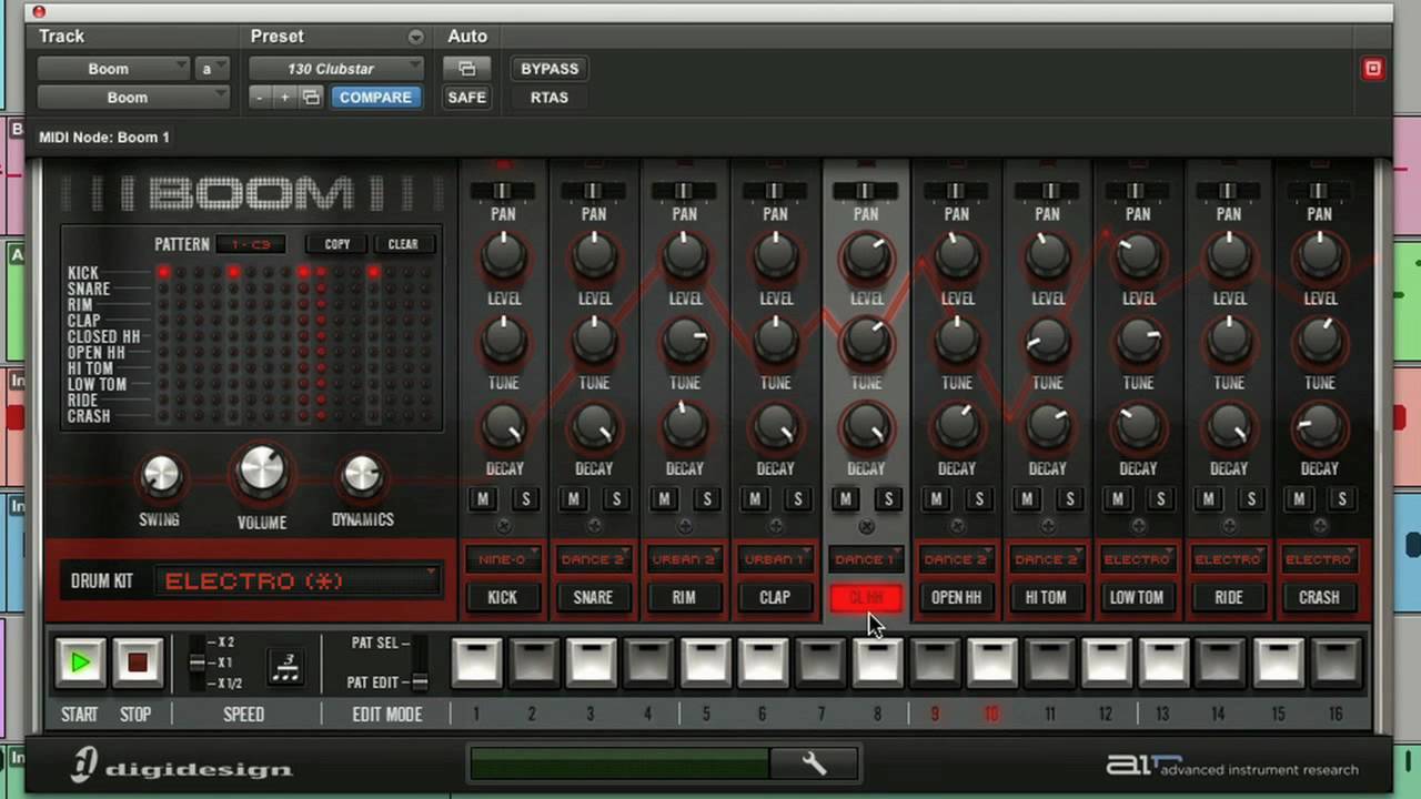 Boom: Program Your Own Drum Machine Patterns - Virtual Instrument for Pro Tools