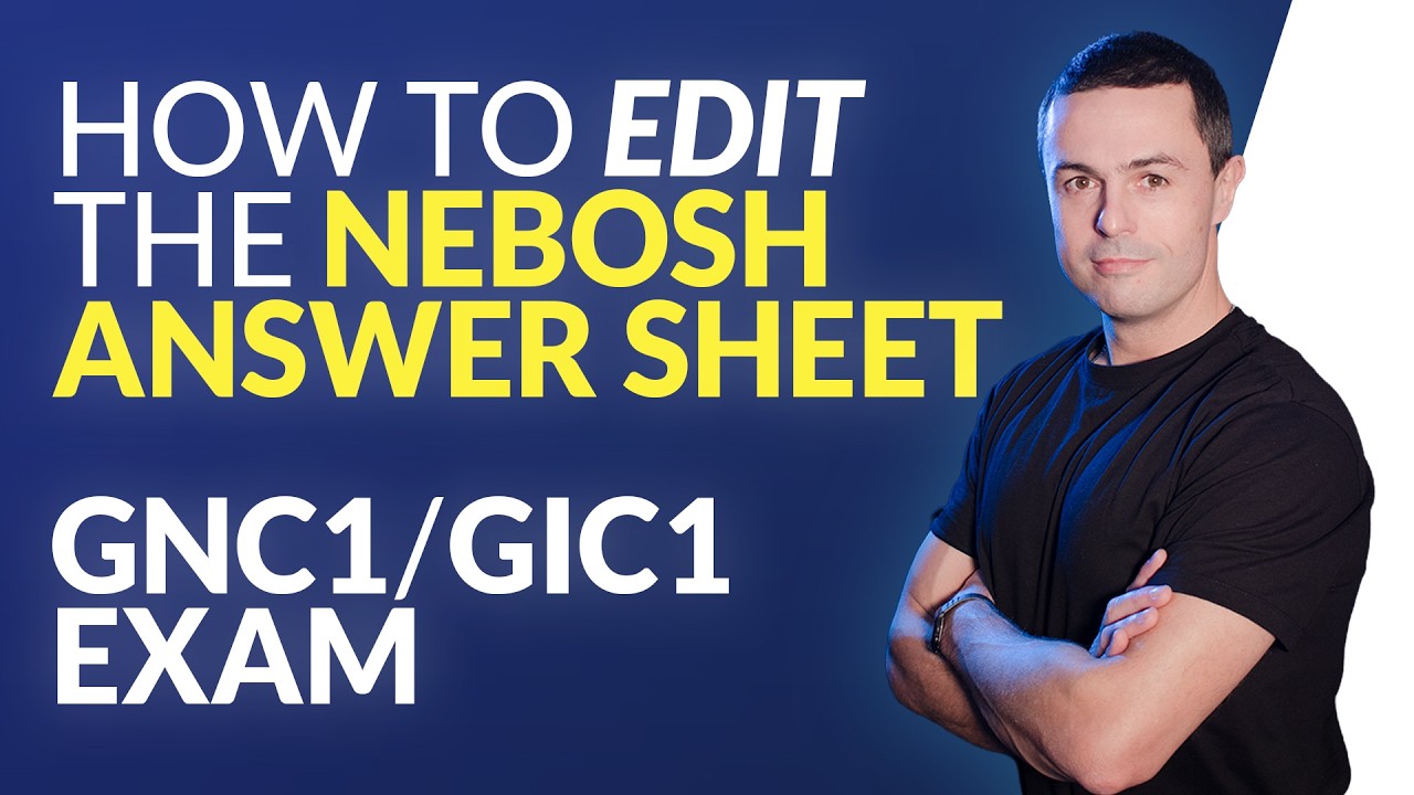 Как отредактировать бланк ответов к экзамену NEBOSH: GNC1/GIC1