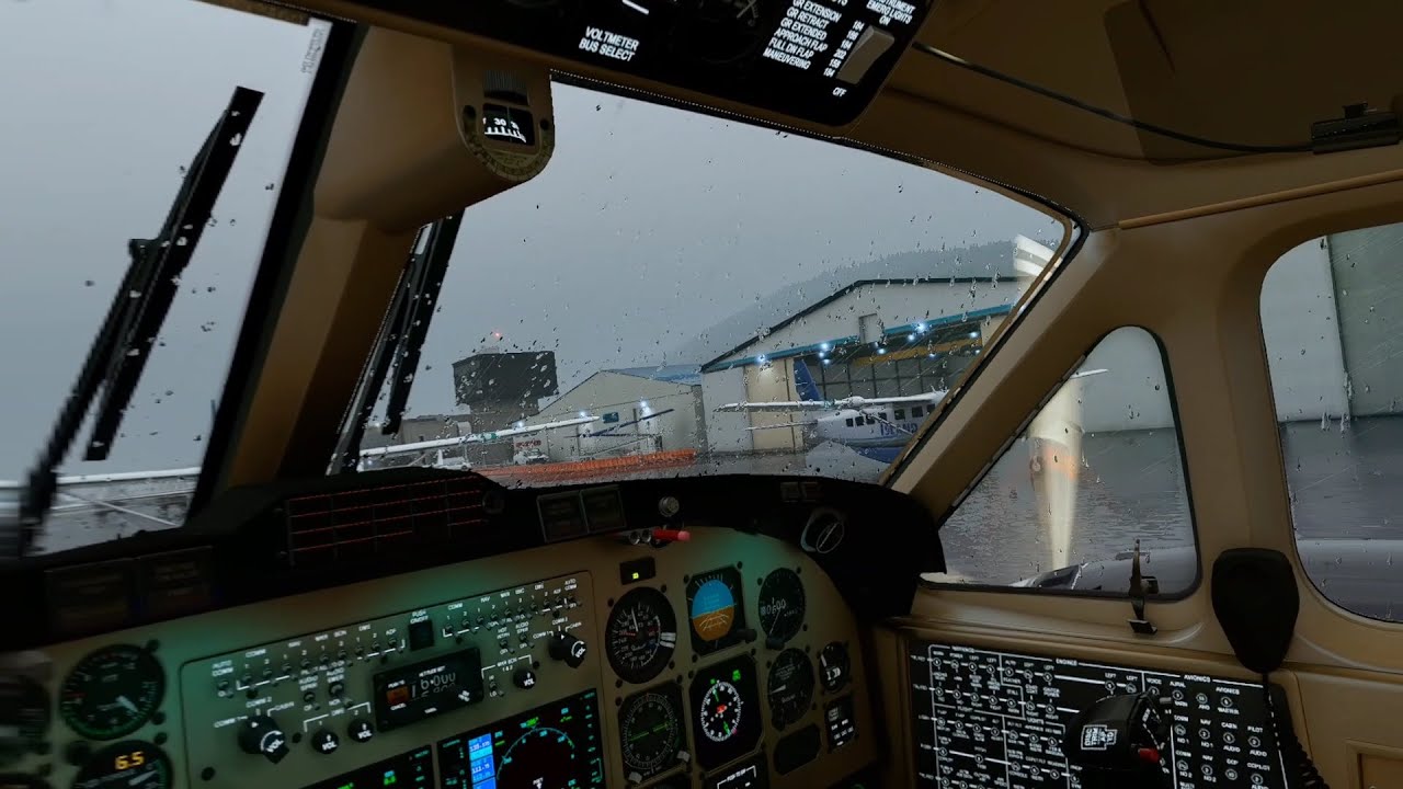 [X-Plane 12] Very bad weather flight Ketchikan to Wrangell, AK | KA350 | Meta Quest 3 RTX 4080S
