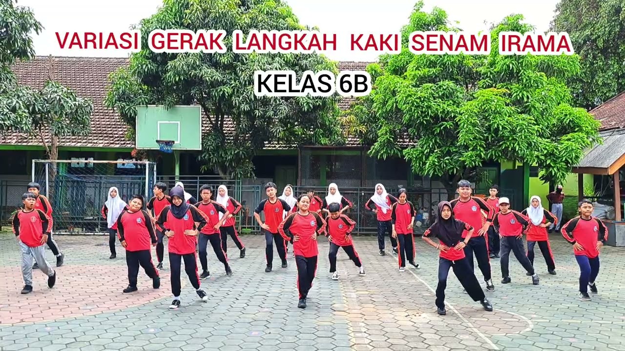Variasi Gerak Langkah Kaki Senam Irama Kelas 6B