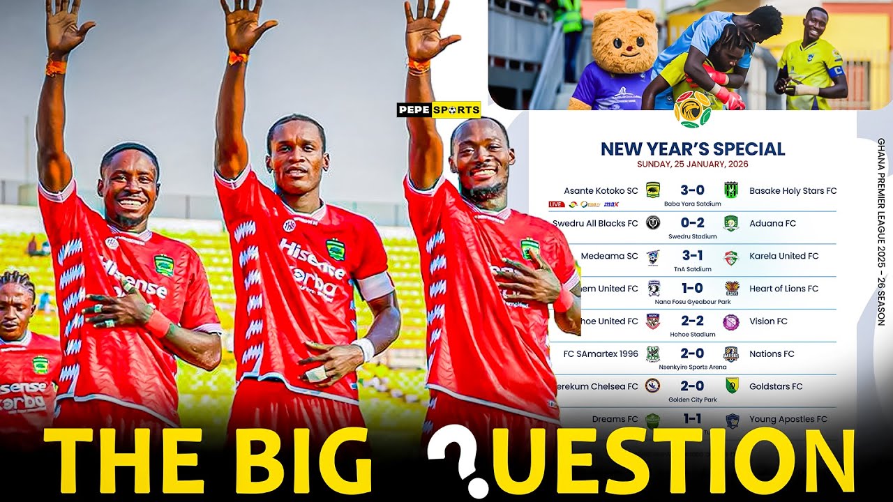 ASANTE KOTOKO🇦🇹 SCORE 3 🔥 HEARTS OF OAK 🇷🇴SCORE THREE, MEDEAMA SCORE 3 TO MAINTAIN TOP SPOT
