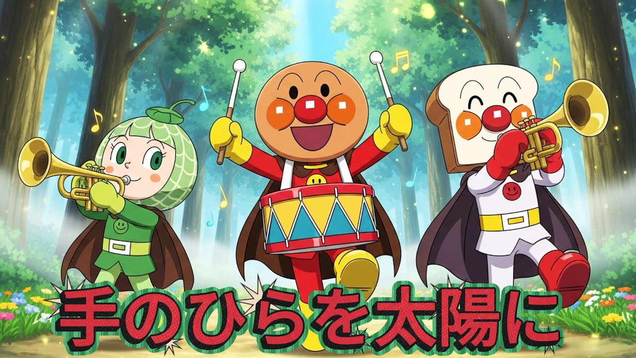 手のひらを太陽に🌈【♪うたアニメ】｜アンパンマン 歌｜こどものうた｜ 童謡｜おかあさんといっしょ｜みんなのうた