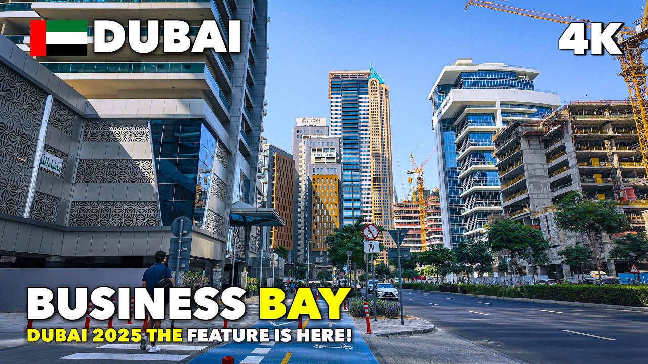 🇦🇪 This is Marasi Drive Business Bay Dubai – Beautiful City Walk 2025 4K
