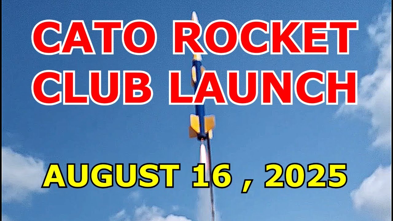 MY Launches at CATO ROCKET CLUB August 16 , 2025 OCTOPUS Happy Chutes Parachute !!