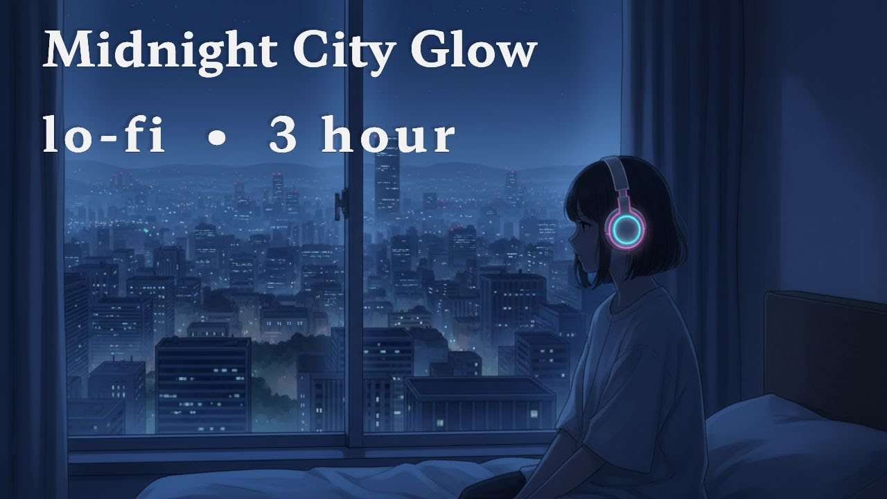 Midnight City Glow 🌃 lo-fi • 3 hours | Chill Beats for Night Focus & Relax