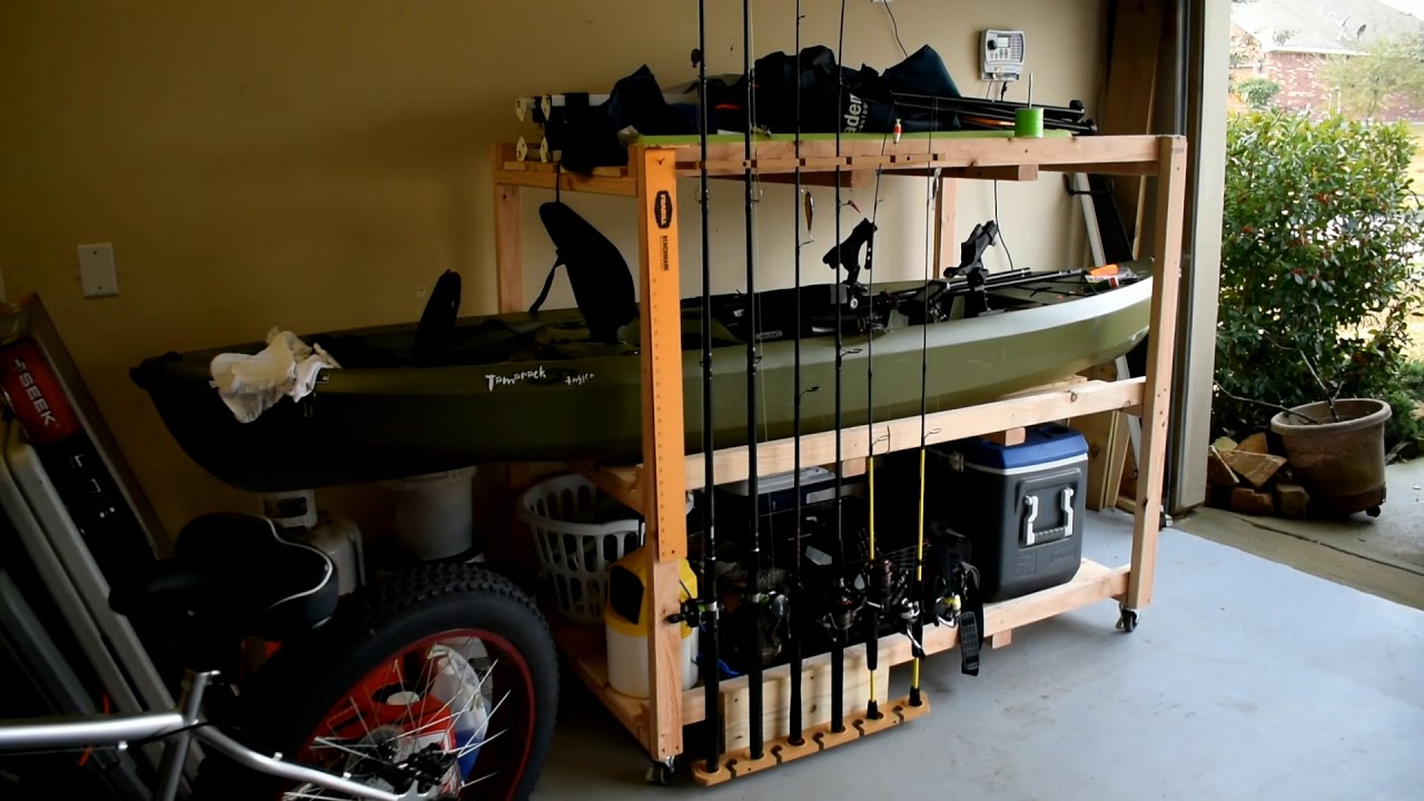 Homemade kayak rack