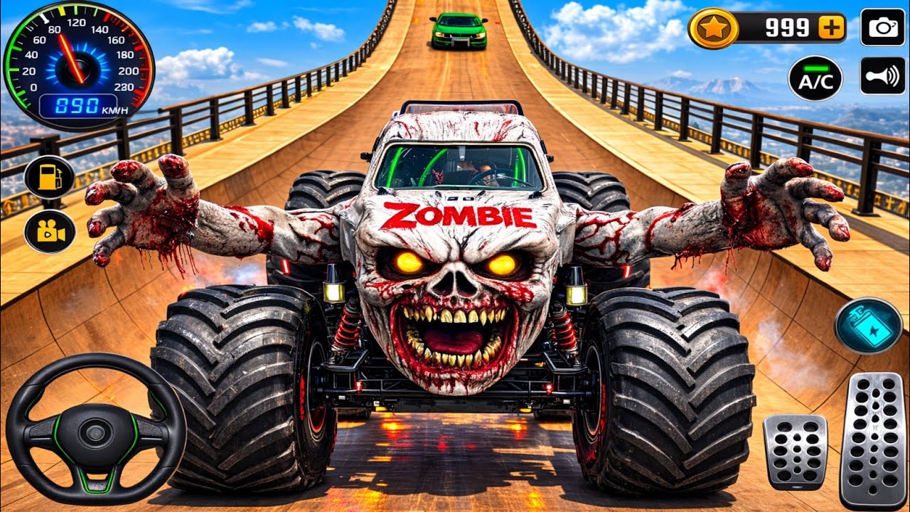 🚨 Monster Truck Mega Ramp Extreme Racing Mega Ramp Extreme Stunts Insane Crash Stunt (Part 1)