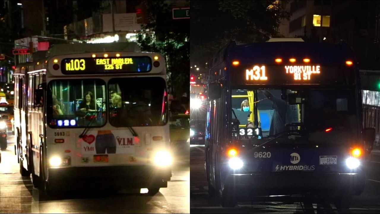 MTA New York City Bus & MTA Bus Company : Local & Express Bus Action @ 3rd Avenue & 57th Street