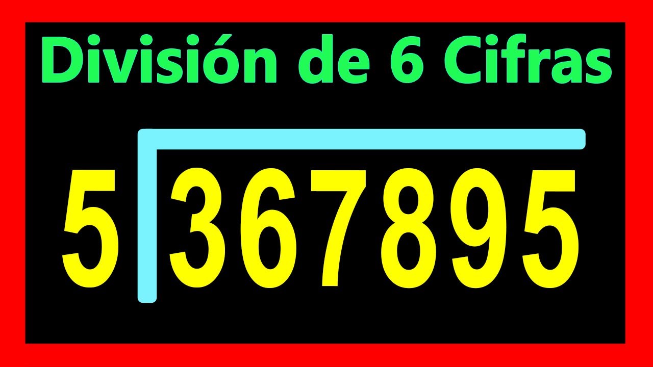 ✅👉Divisiones de 6 cifras adentro y 1 afuera