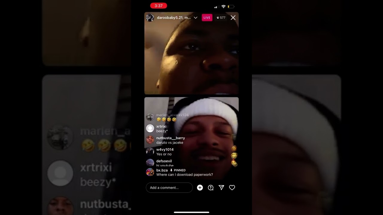 Iayze IG LIVE Responds to SNITCH PAPERWORK