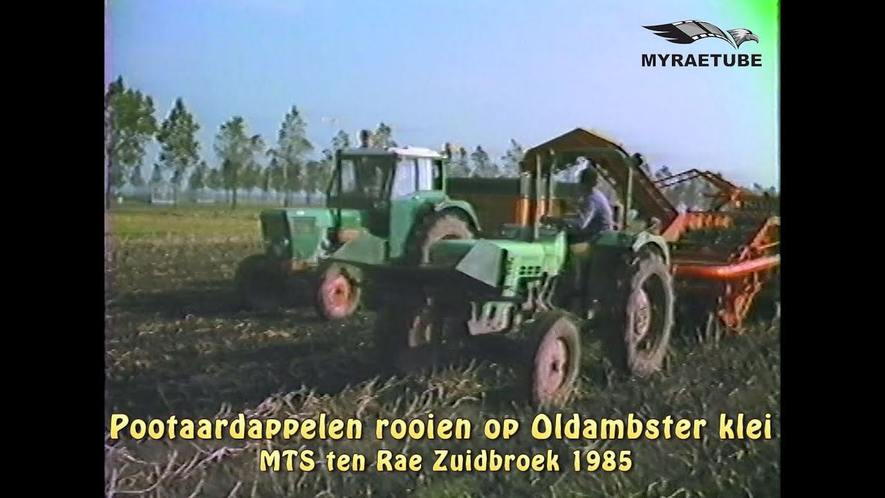 Pootaardappelen rooien op Oldambster klei 1985 Deutz 5206 6006 8006 Grimme DL1500 Miedema Agrolang