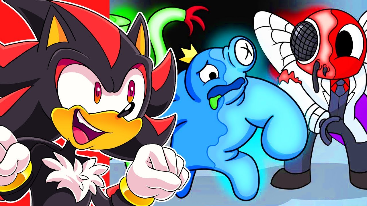 Shadow REACTS To RAINBOW FRIENDS, but They're MUTANTS! (Cartoon Animation)