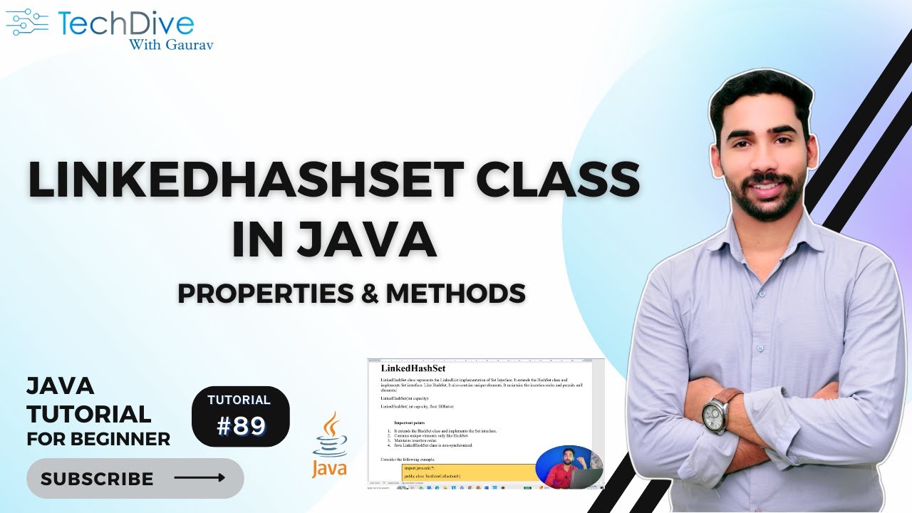 LinkedHashset Class in Java | Collections Framework | Tutorial 89