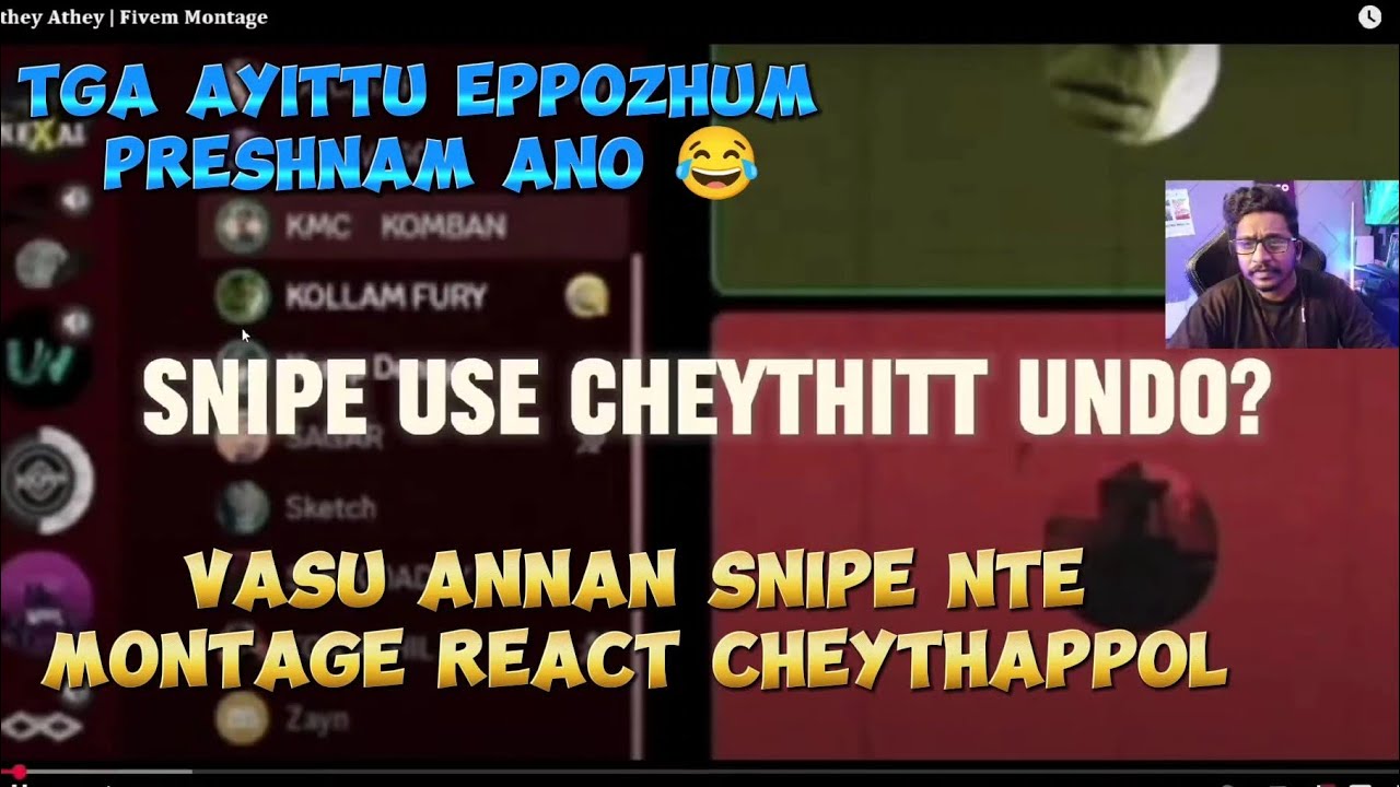 VASU ANNAN REACT TO SNIPE'S MONTAGE #tva #eaglegaming #snipe #kva #blindrebel #tga #gta #fivem