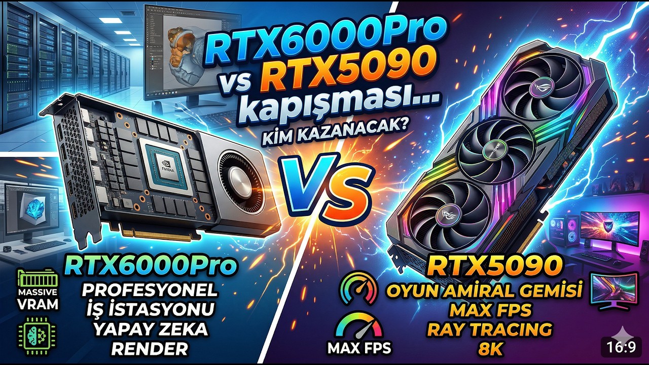 RTX6000Pro - RTX5090 karşı karşıya...