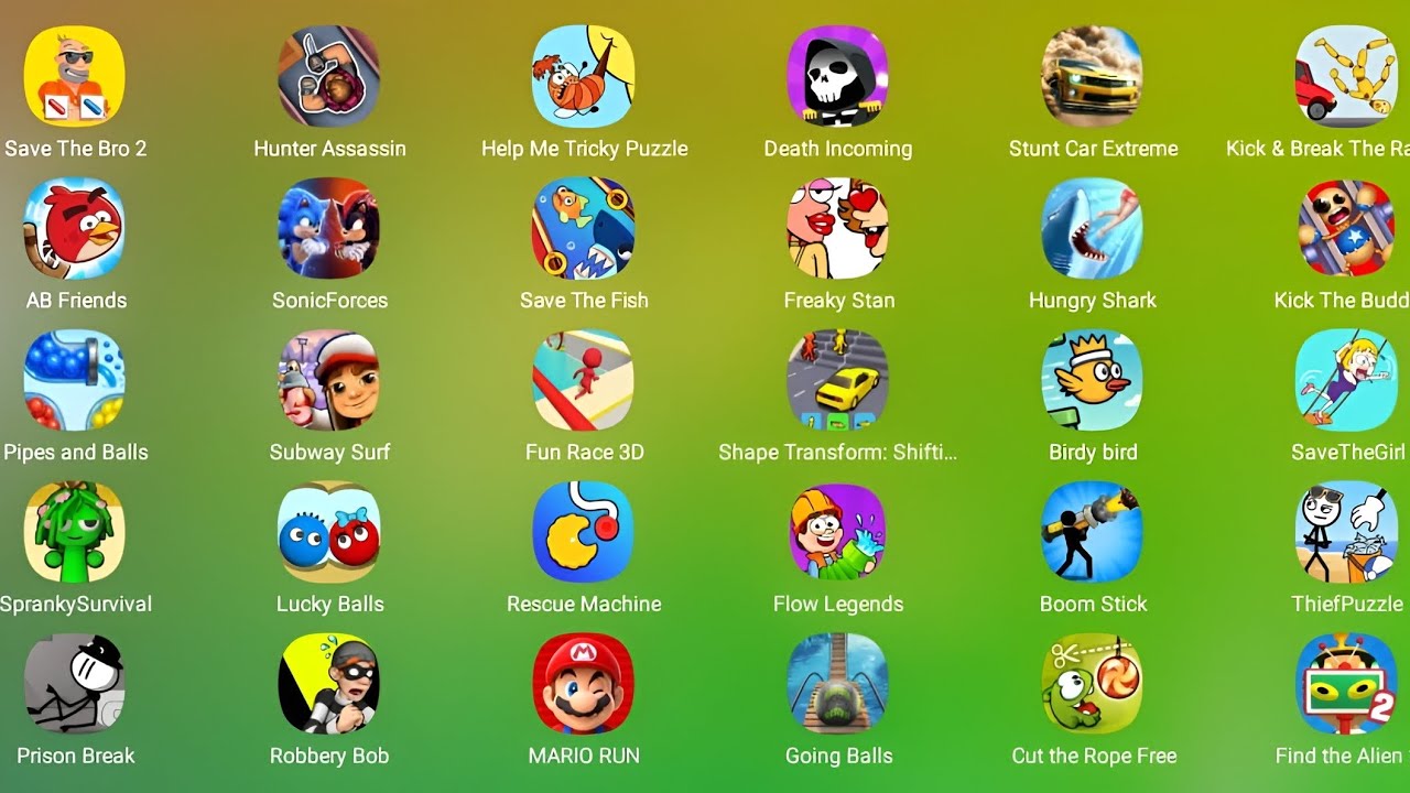 Save Stickman, Park Escape, Save the Follower, Toilet Rush, Save the Dog