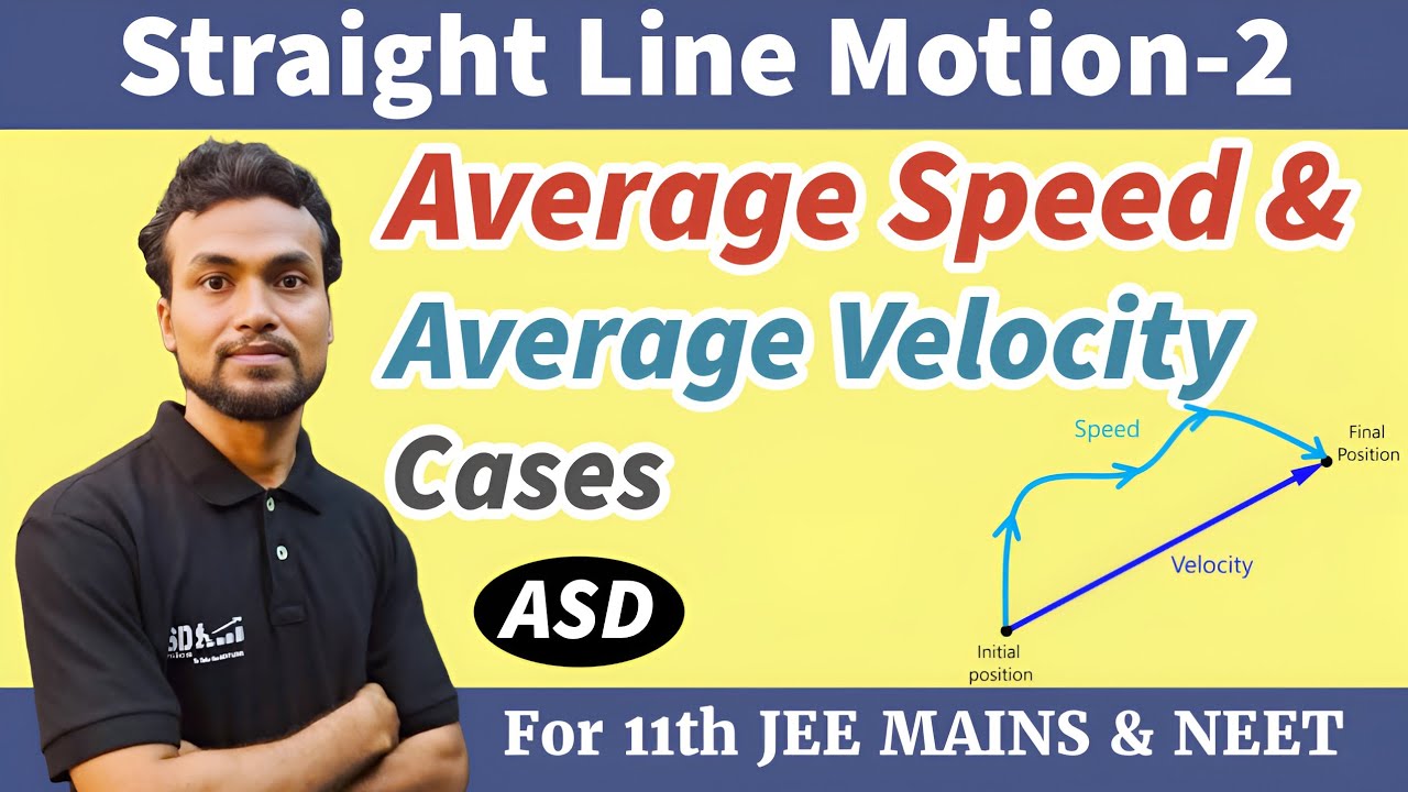 SLM-2 | Average Speed and Average Velocity Cases with NEET and JEE Questions