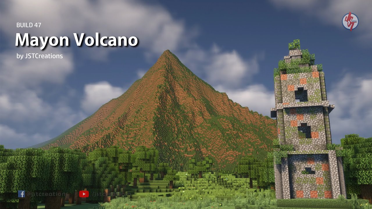 Mayon Volcano in Minecraft Philippines (Albay, Philippines) by JSTCreations