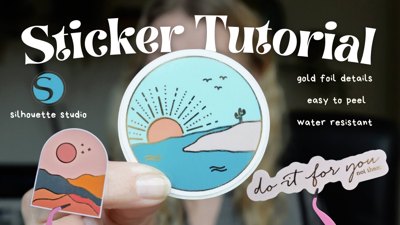 How to make STICKERS with GOLD FOIL | Silhouette Studio + FoilQuill Tutorial