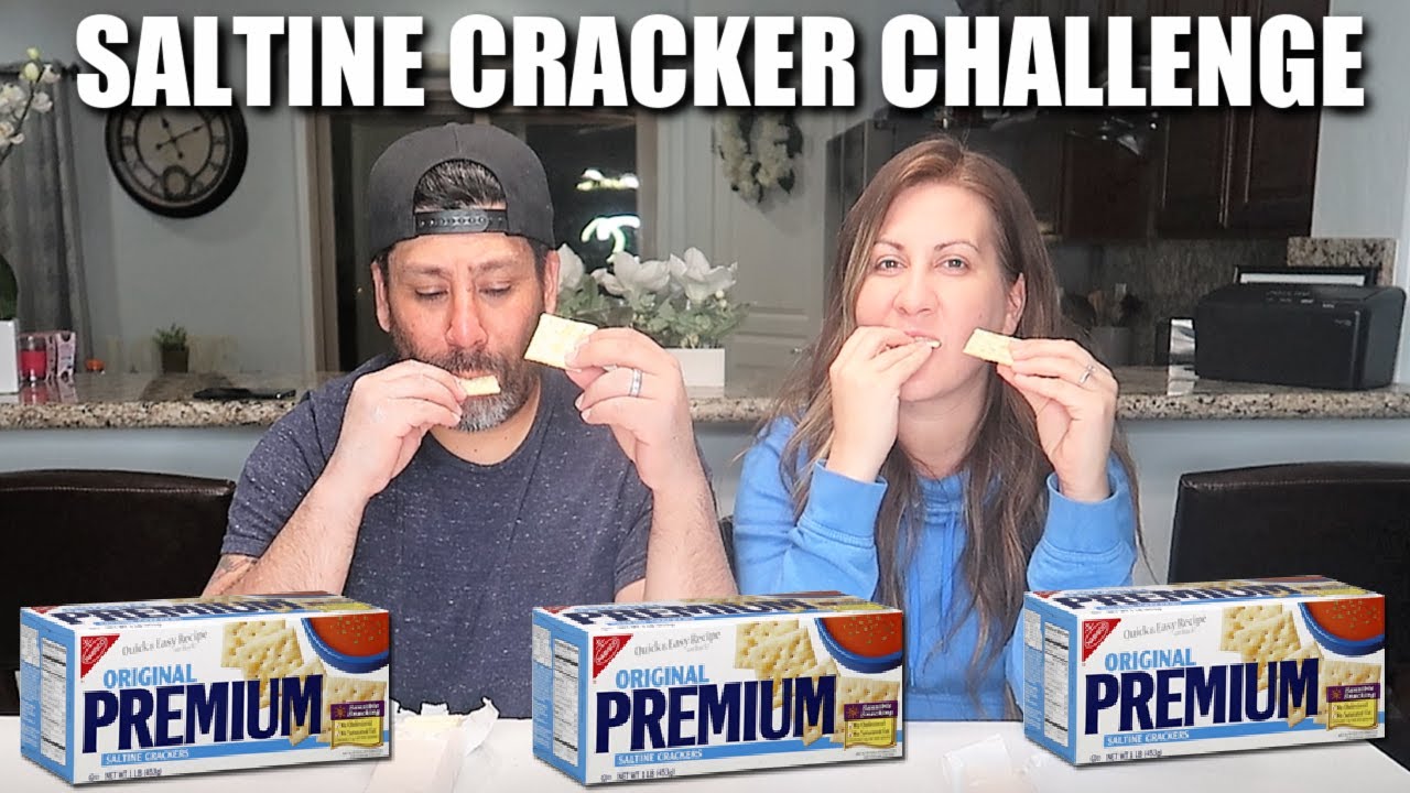 LOSER GETS A SPOONFUL OF WHAT? HUSBAND VS WIFE SALTINE CRACKER CHALLENGE *hilarious*